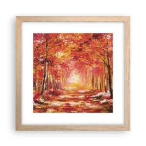 Poszter világos tölgy keretben - Rézerdő - 30x30 cm