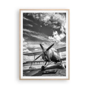 Poszter világos tölgy keretben - Alig várom! - 70x100 cm