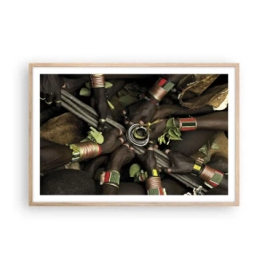 Poszter világos tölgy keretben - Együtt vagyunk - 91x61 cm