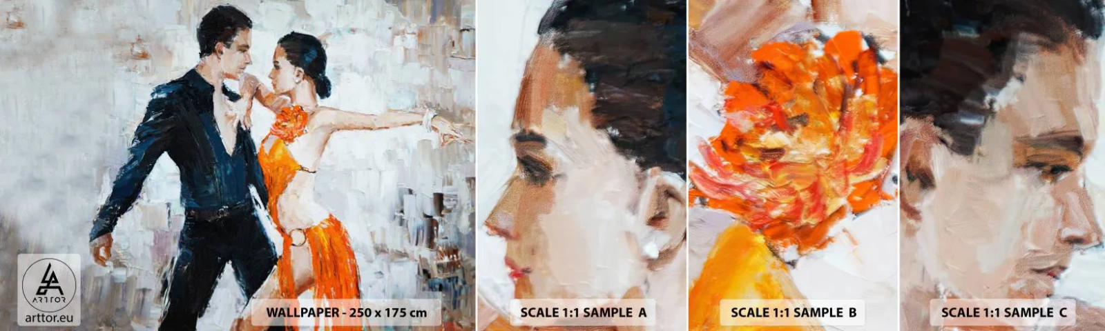 Fotótapéta Minta Öntapadós Deluxe Sticker - Dirty dancing - Absztrakció, Tánc, Tangó - 100x30 cm