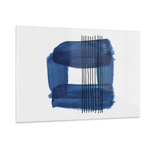 Üveg kép - Kékes-fekete - 120x80 cm