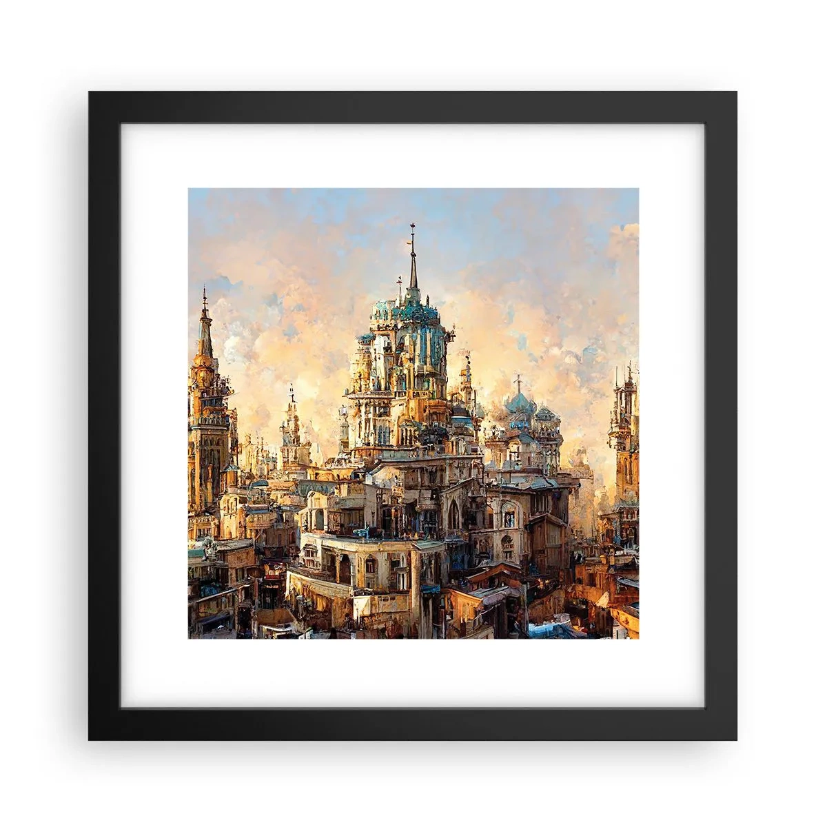 Poszter fehér keretben - A városok városa - 30x30 cm
