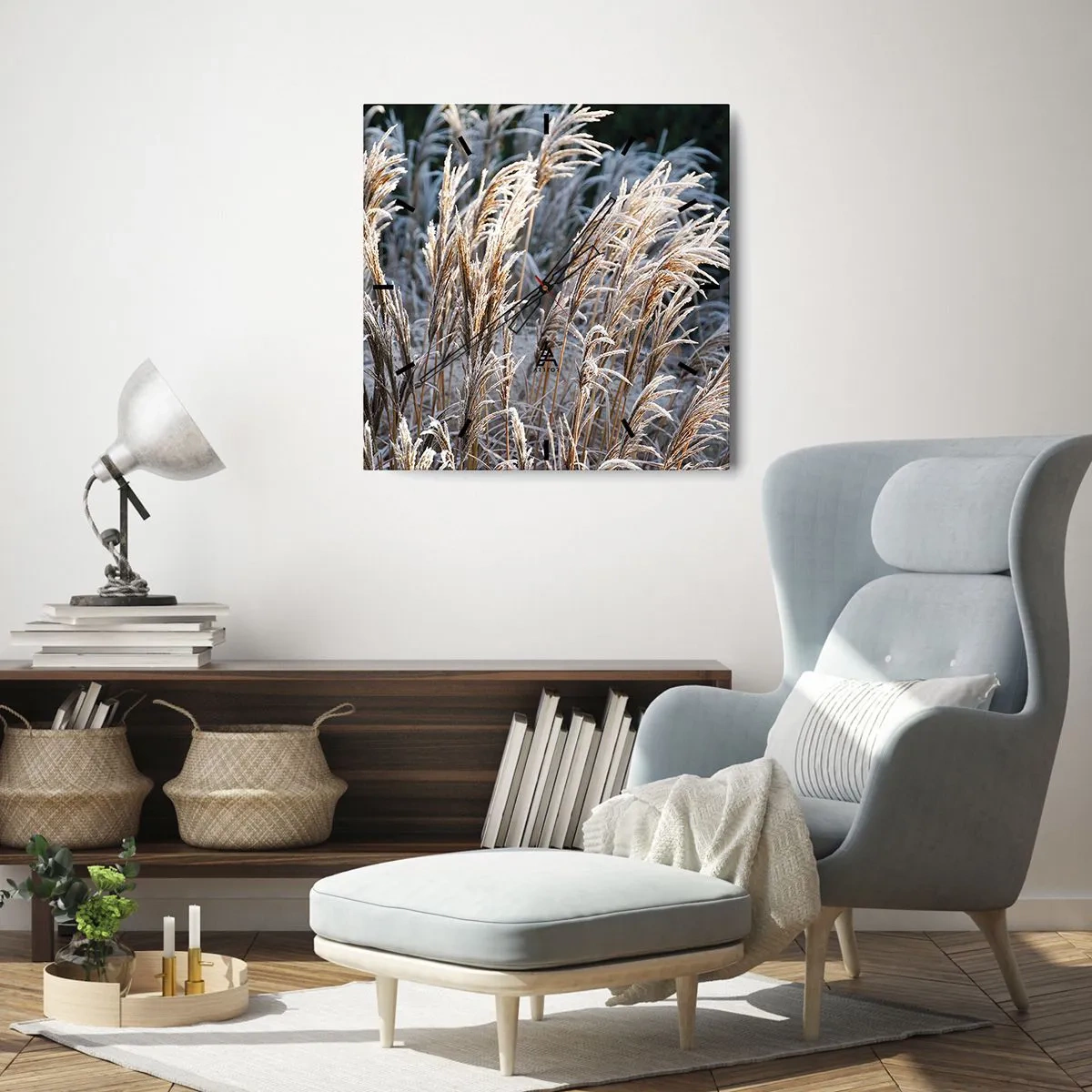 Falióra, Óra - Zúzmarába öltözött - 40x40 cm