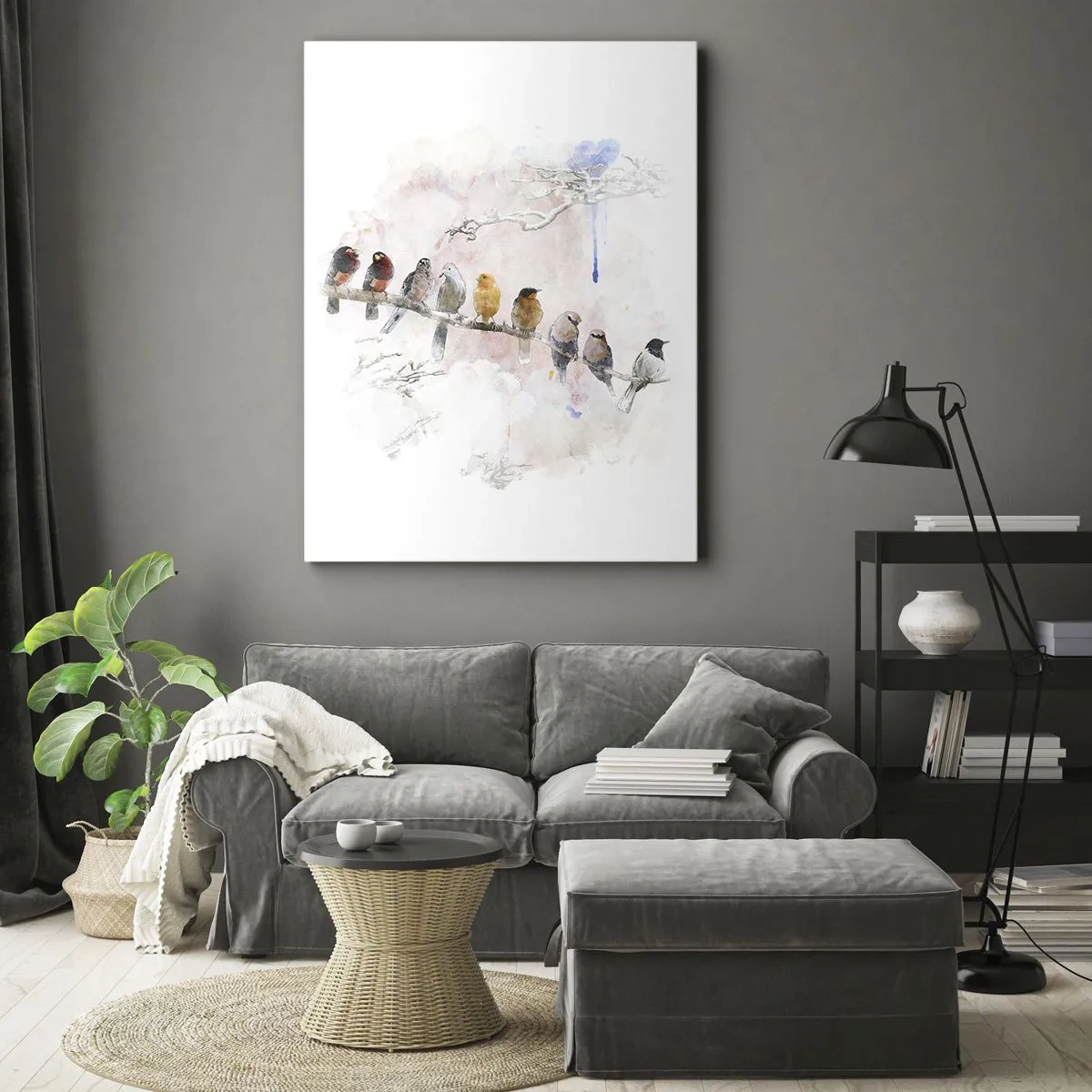 Vászonkép - Szárnyas találkozó - 50x70 cm