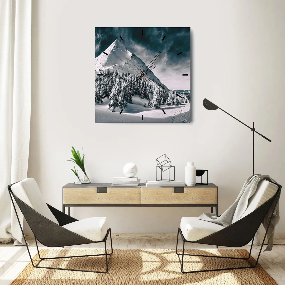 Falióra, Óra - A hó és a jég országa - 40x40 cm