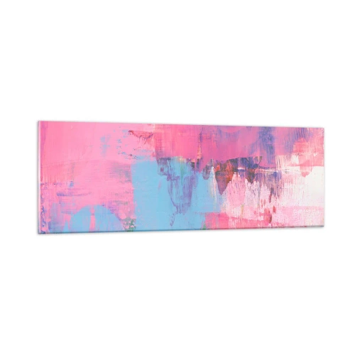 Üveg kép - Rózsaszín, kék és egy csipetnyi fény - 90x30 cm