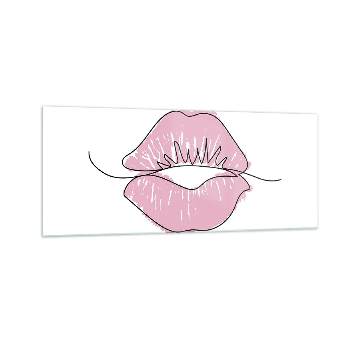 Üveg kép - Készen állsz a csókra? - 100x40 cm