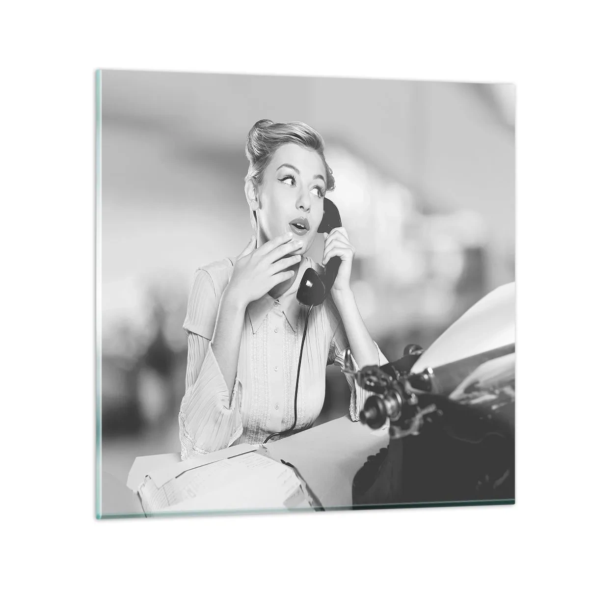 Üveg kép - Hello, itt az 50-es évek. - 60x60 cm