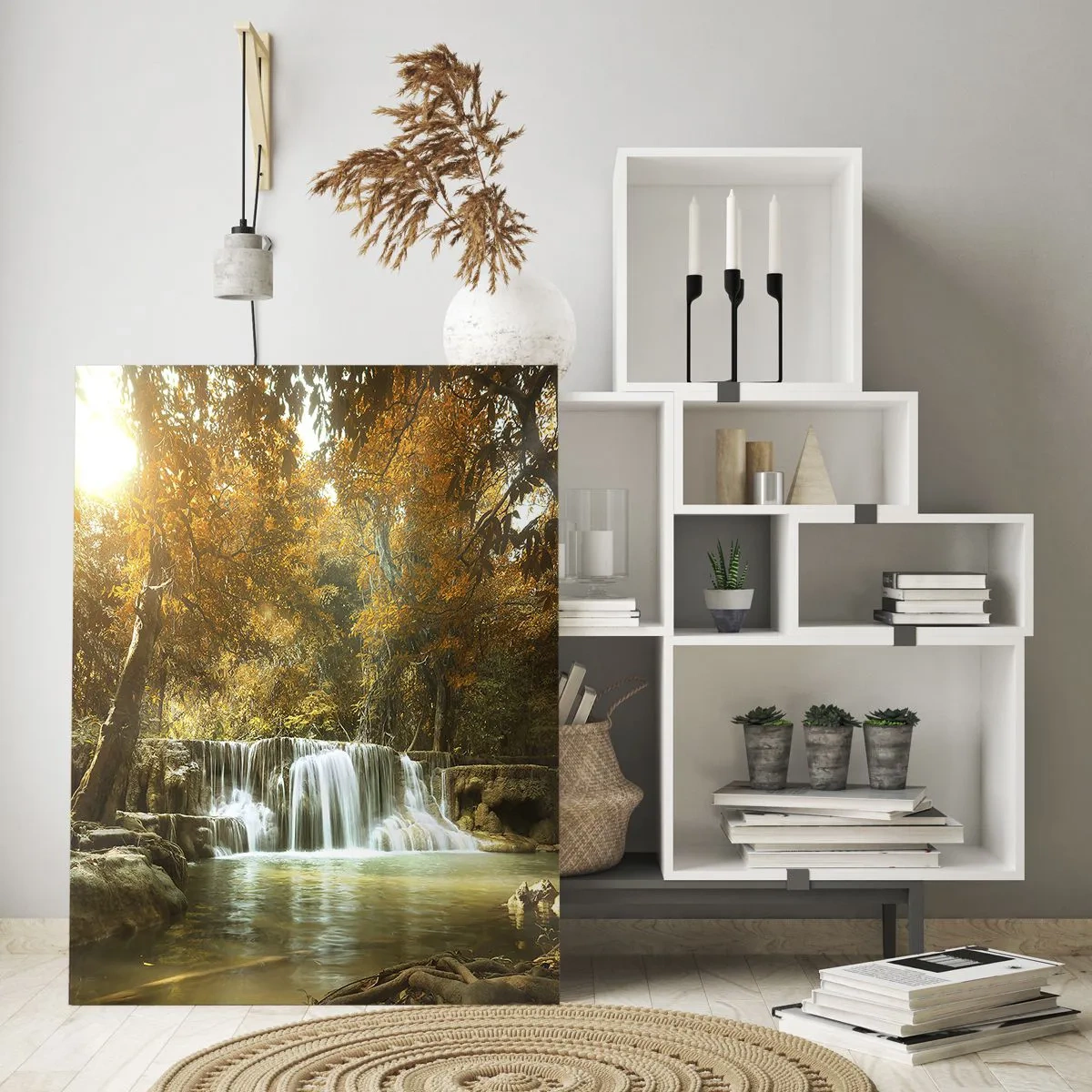 Üveg kép - Park kaszkád - 50x70 cm