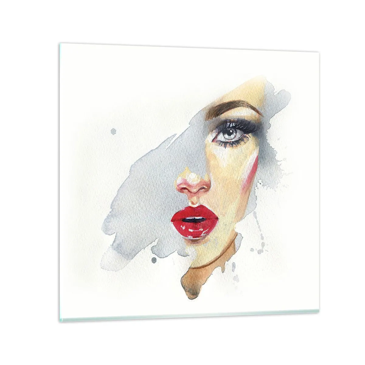 Üveg kép - Egy vízcsepp tükörkép  - 50x50 cm