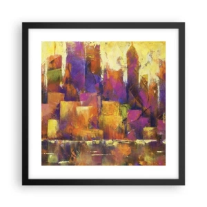 Poszter fehér keretben - Metropolitán kompozíció - 40x40 cm