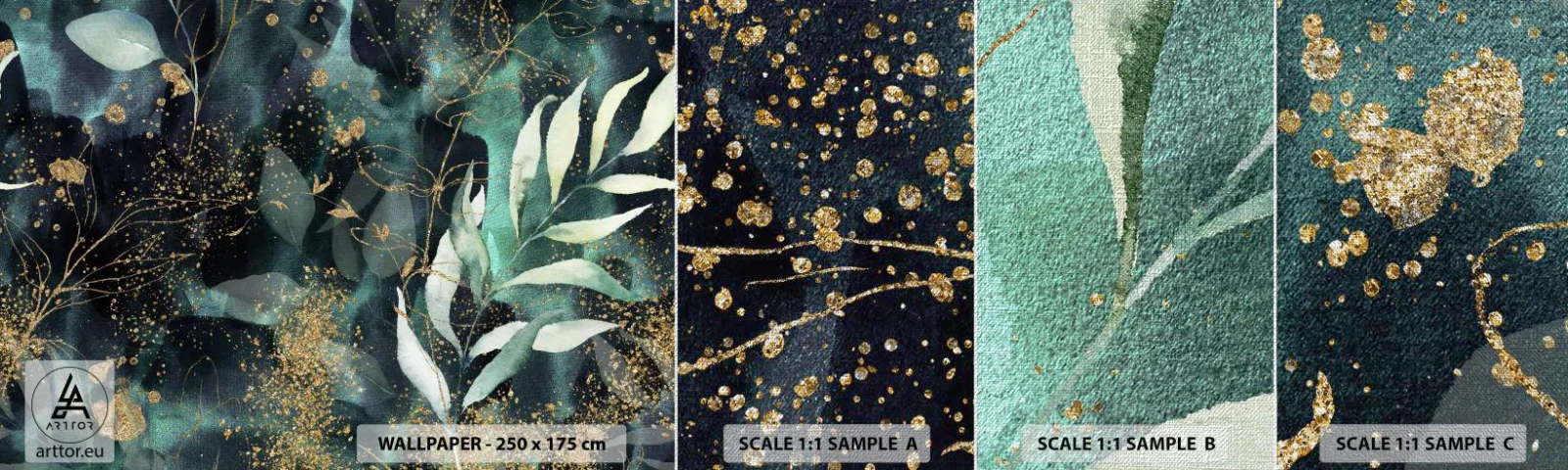 Fotótapéta Minta Premium Canvas - Elvarázsolt kert - Növények, Levelek, Növénytan - 100x30 cm