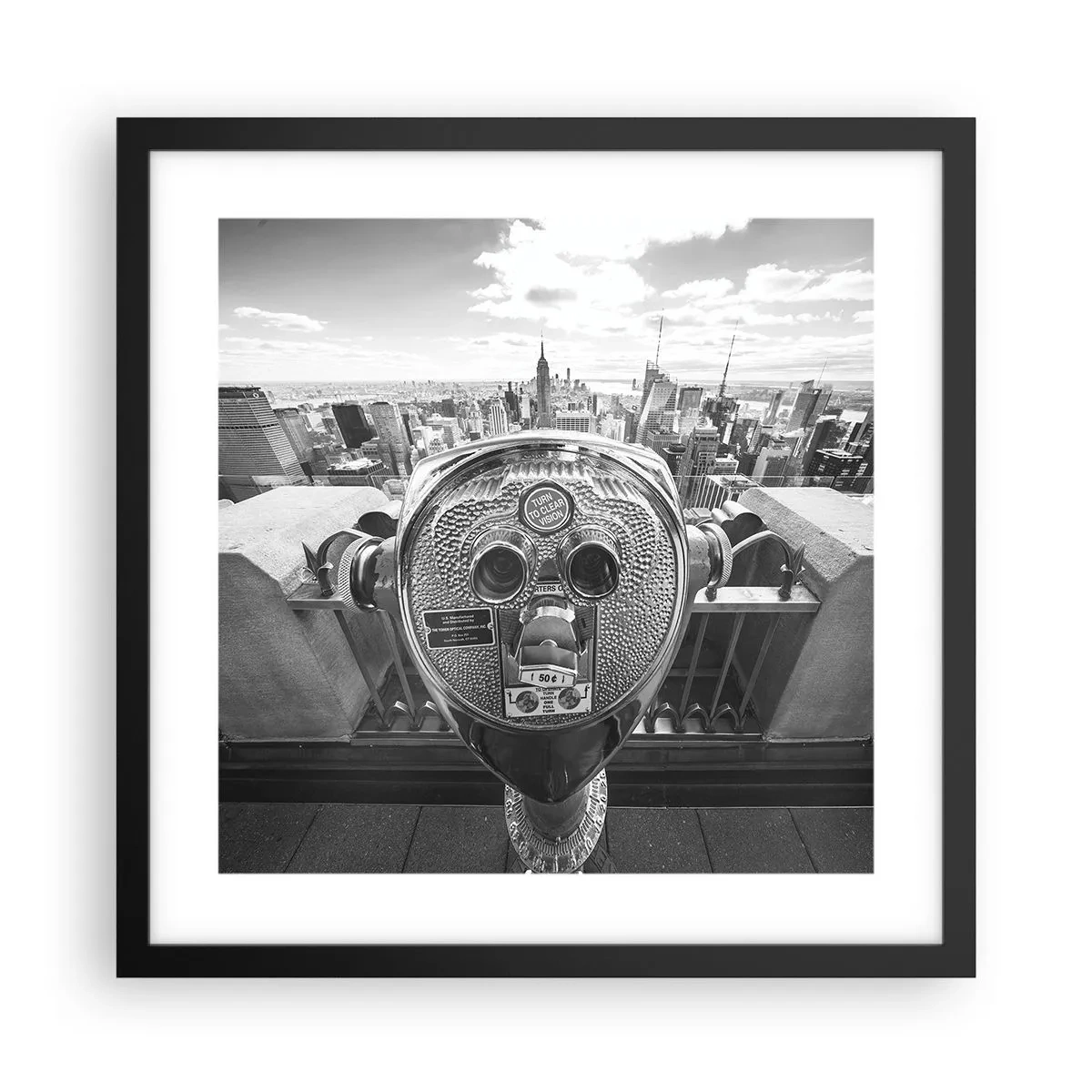 Poszter fehér keretben - A városok városa - 40x40 cm