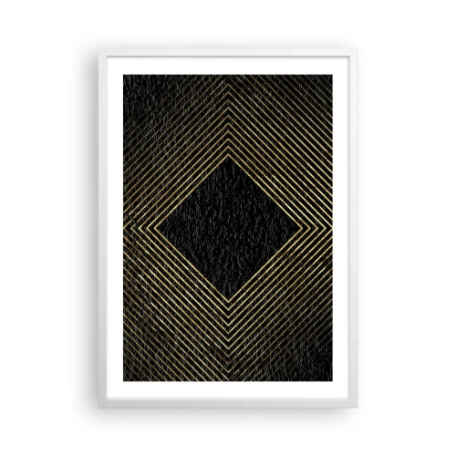 Poszter fekete keretben - Geometria glamour stílusban - 50x70 cm