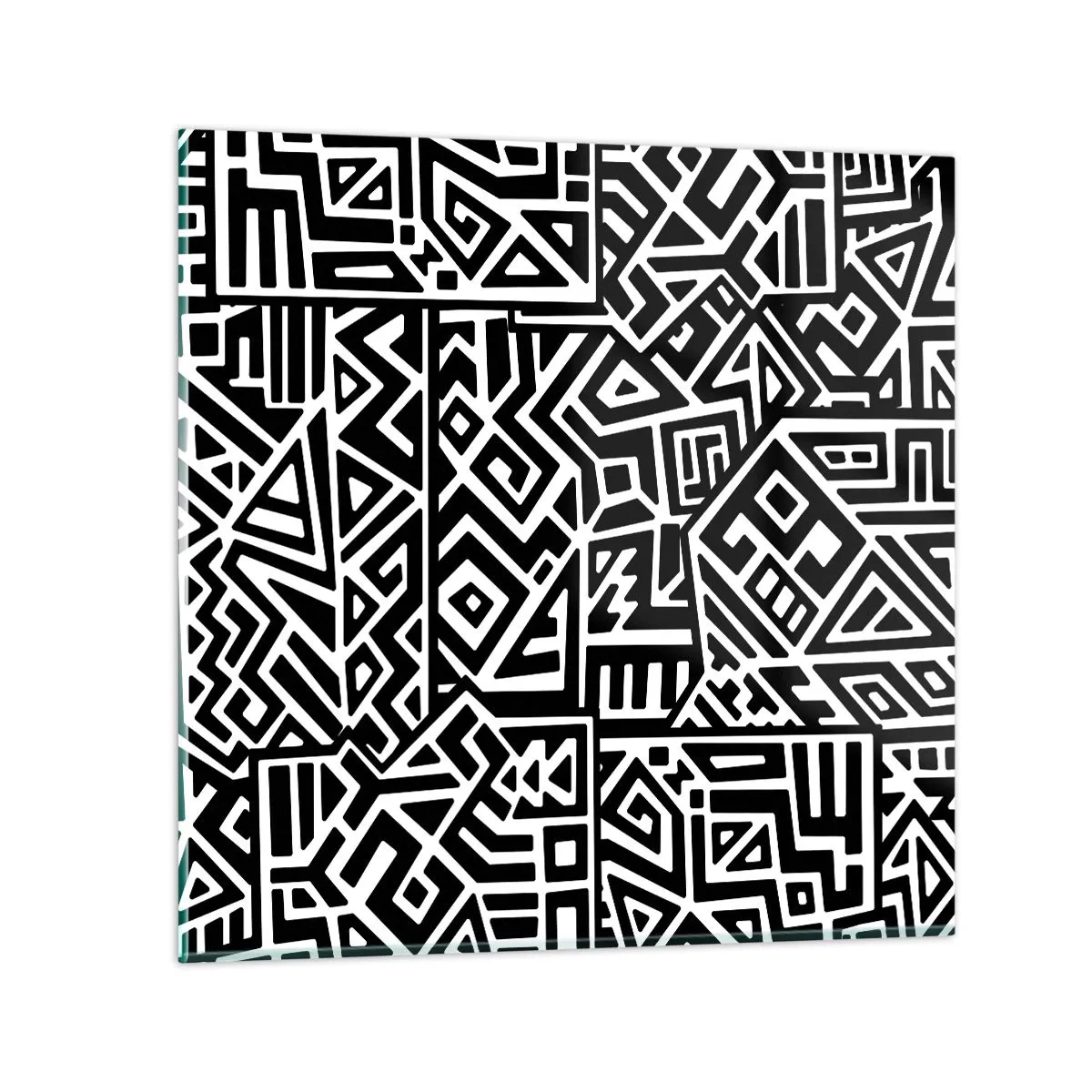 Üveg kép - Kolumbusz előtti kompozíció - 50x50 cm