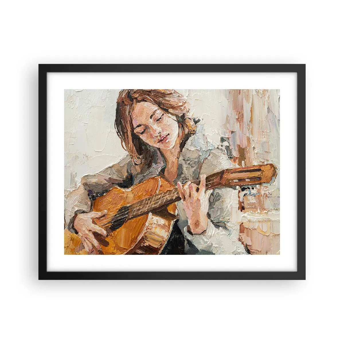 Poszter fehér keretben - Koncert gitárra és egy lány szívére - 50x40 cm