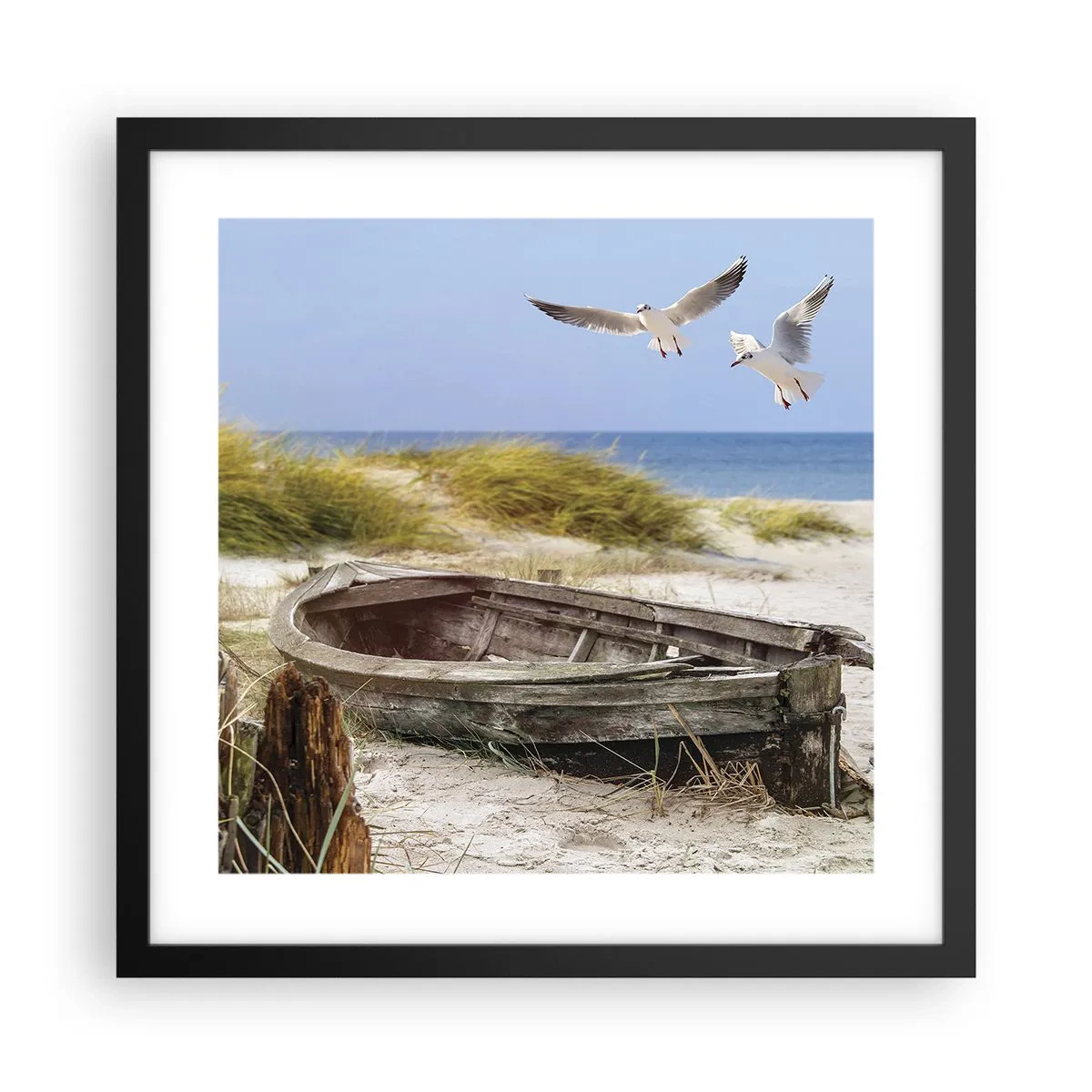 Poszter fehér keretben - Szélben fürödve - 40x40 cm