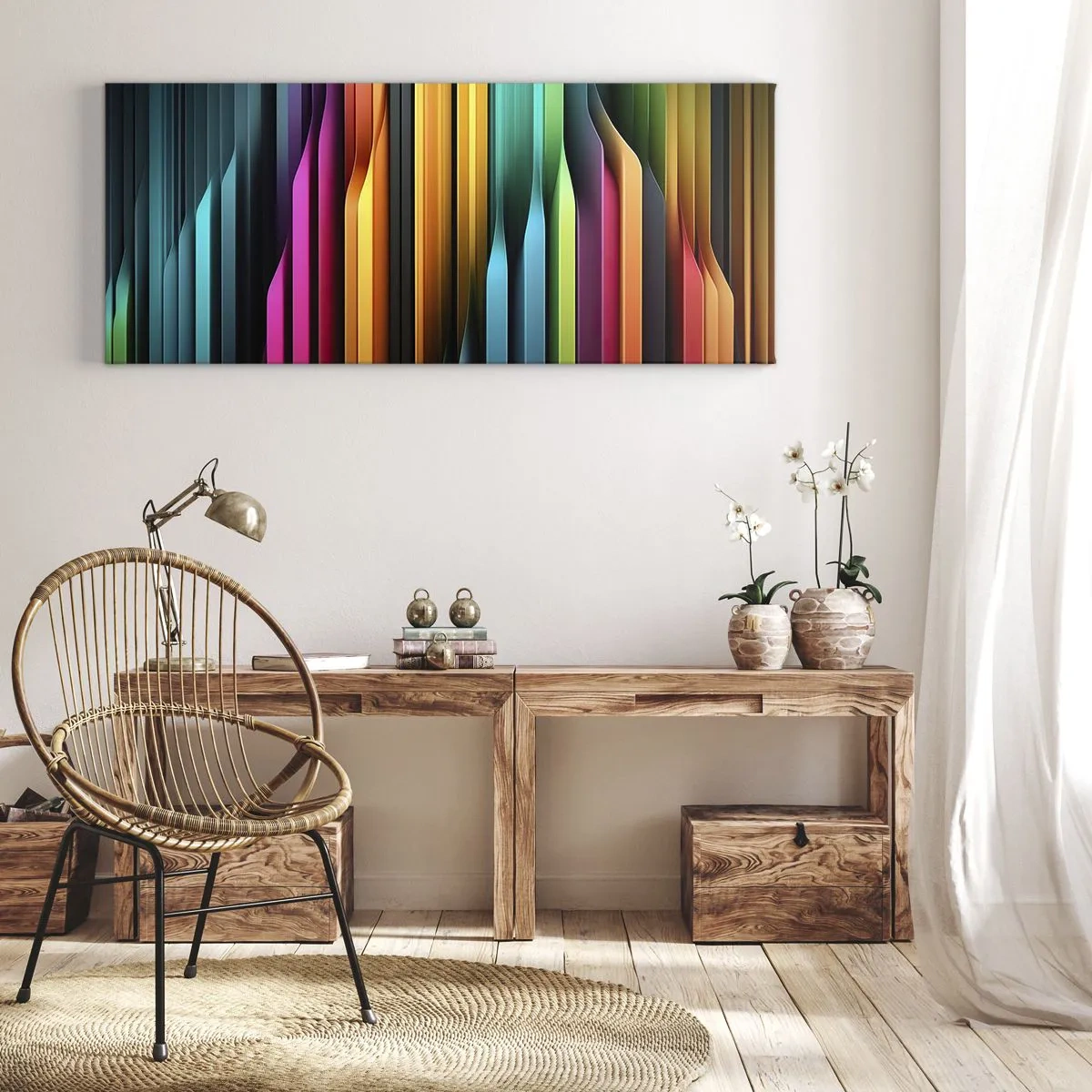 Vászonkép - Fényorgonák - 100x40 cm