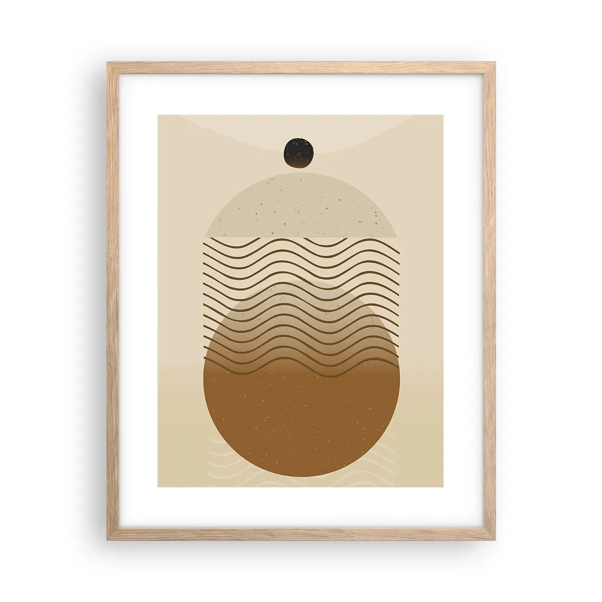 Poszter világos tölgy keretben - A geometriai formák eredetéről - 40x50 cm