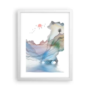 Poszter fekete keretben - A kristály hegyek felé - 30x40 cm