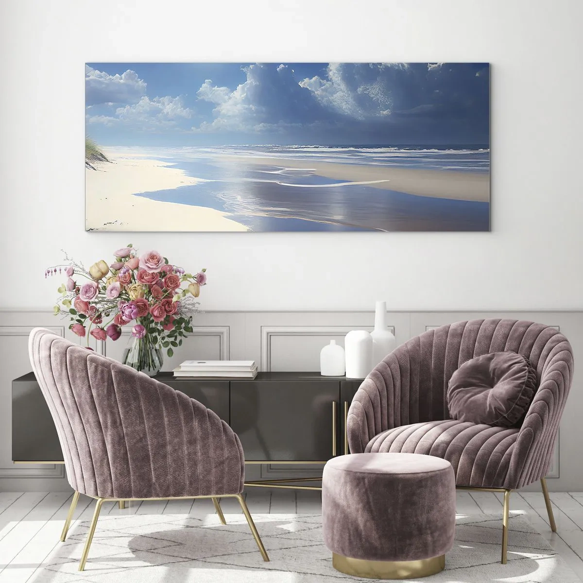 Üveg kép - Nyaralás a paradicsomban - 140x50 cm