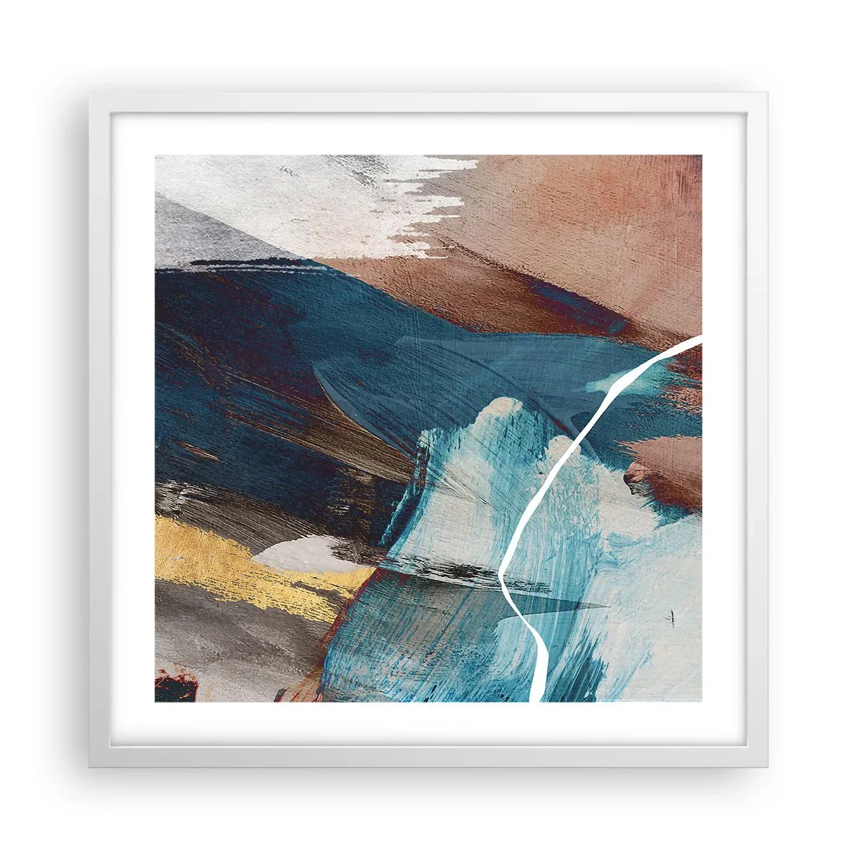 Poszter fekete keretben - Lelkesedéssel és energiával - 50x50 cm