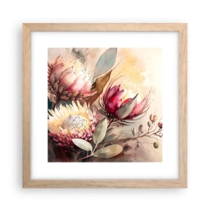 Poszter világos tölgy keretben - Profilból és en face - 30x30 cm