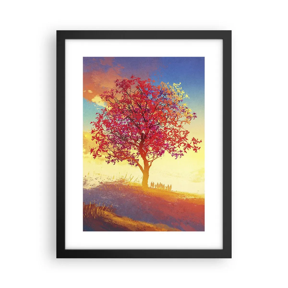 Poszter fehér keretben - Zarándok a célállomáson - 30x40 cm
