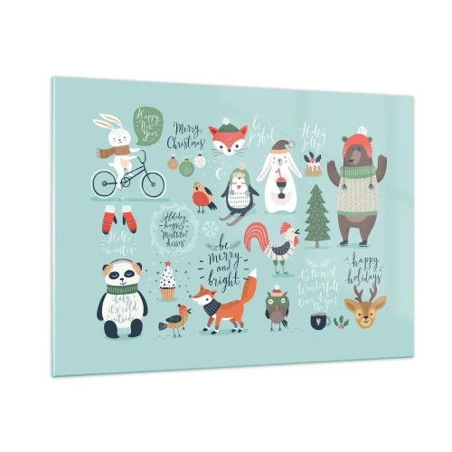 Üveg kép - Legyen mindig ünnep! - 100x70 cm