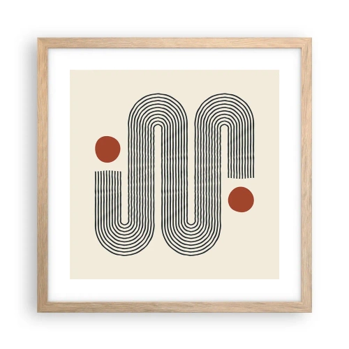 Poszter világos tölgy keretben - Elejétől végéig - 40x40 cm