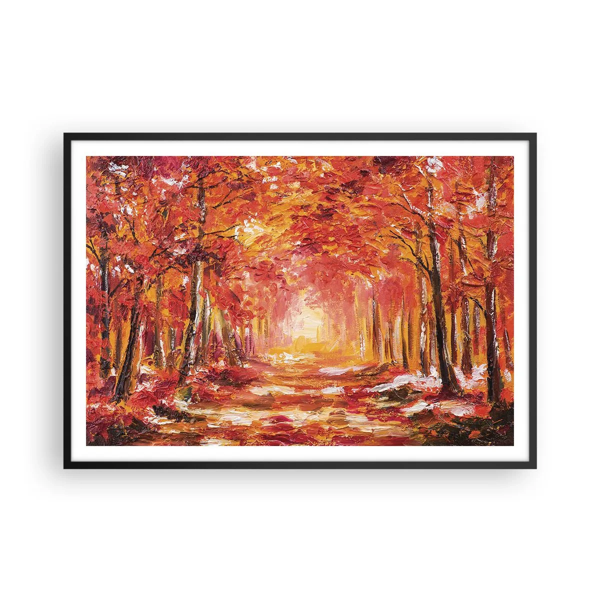 Poszter fehér keretben - Rézerdő - 100x70 cm