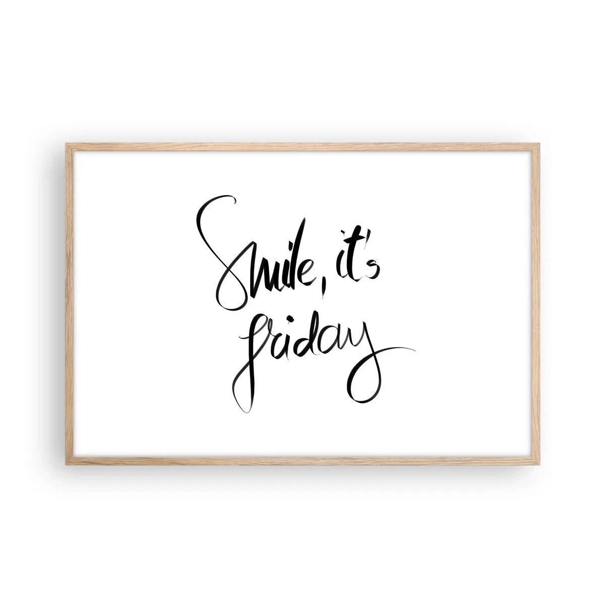 Poszter világos tölgy keretben - Igazi öröm - 91x61 cm