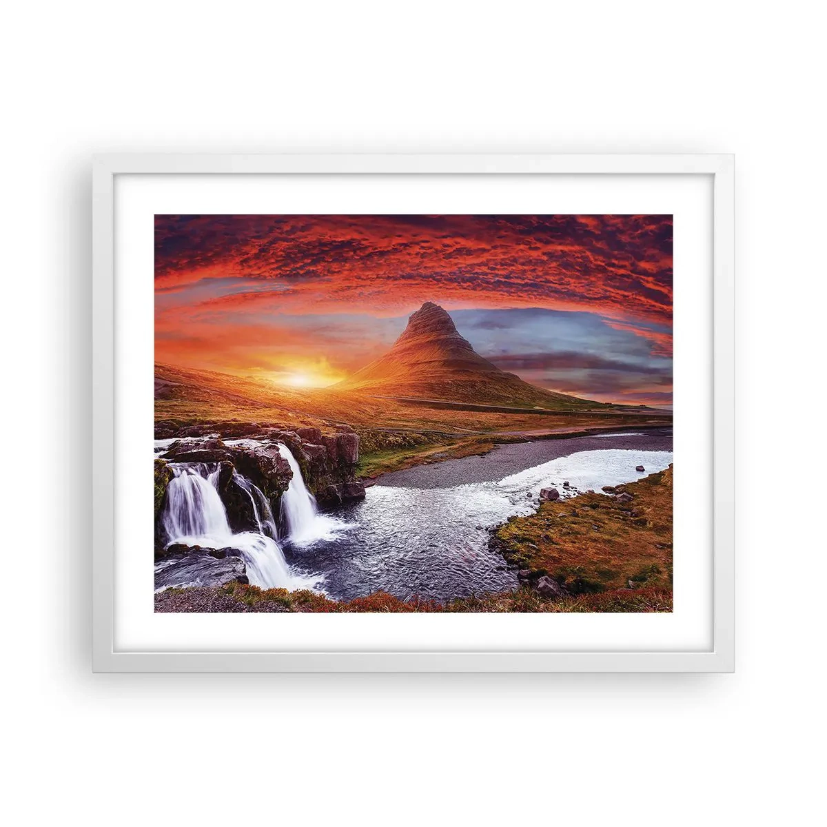 Poszter fekete keretben - Középfölde kilátása - 50x40 cm