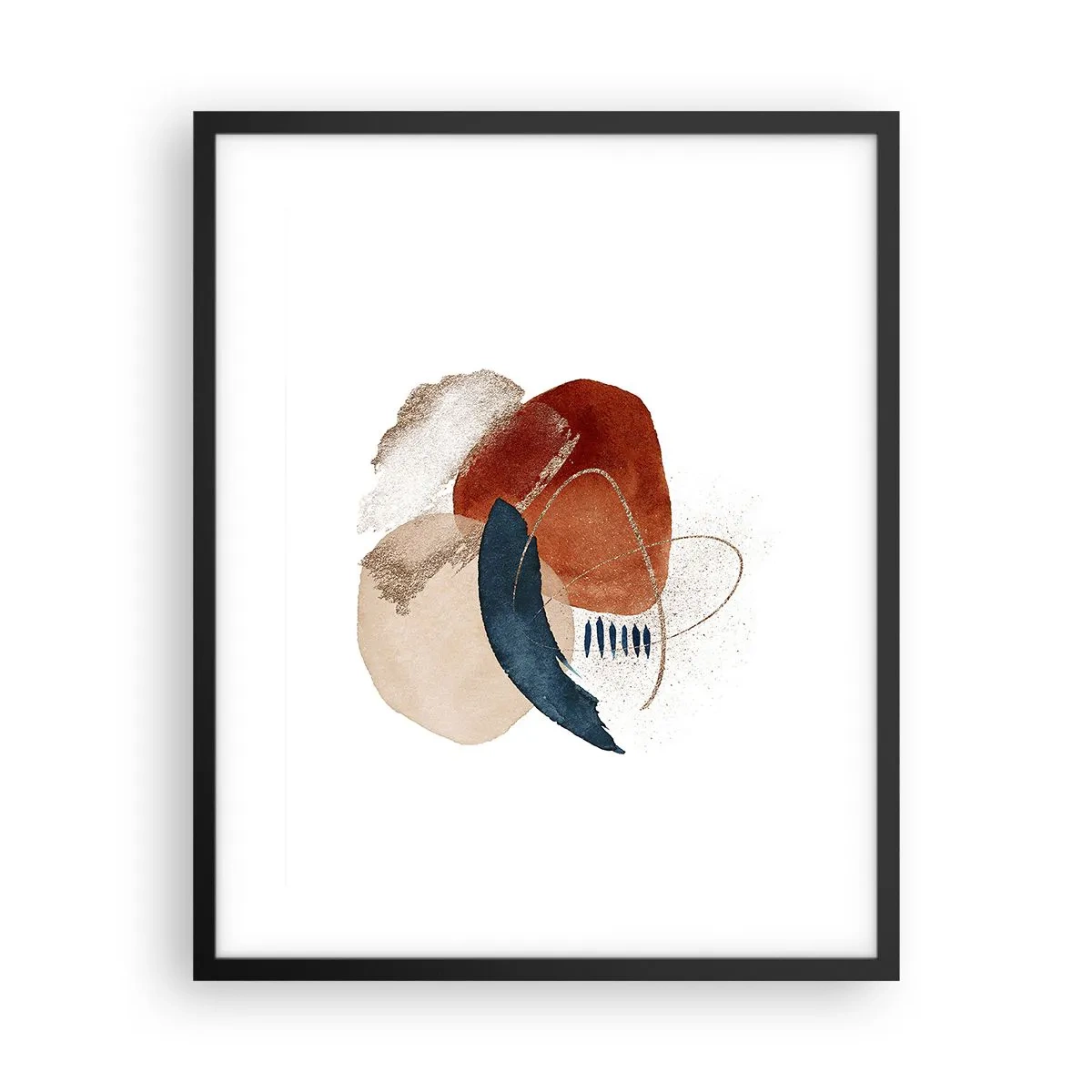 Poszter fehér keretben - Ovális kompozíció - 40x50 cm