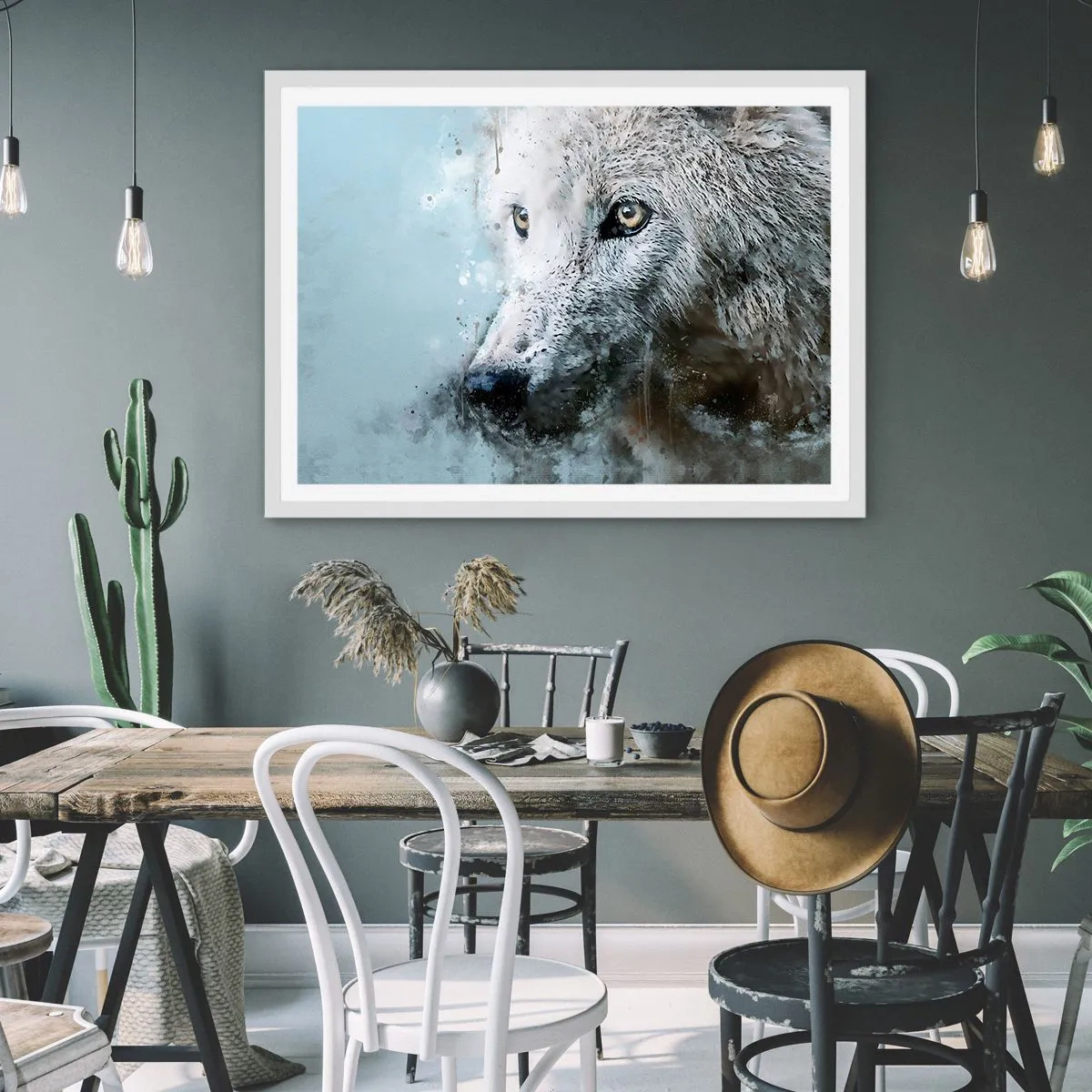 Poszter fekete keretben - Ismerd meg a farkas lelkét - 91x61 cm