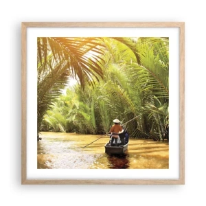 Poszter világos tölgy keretben - A pálma kanyonban - 50x50 cm