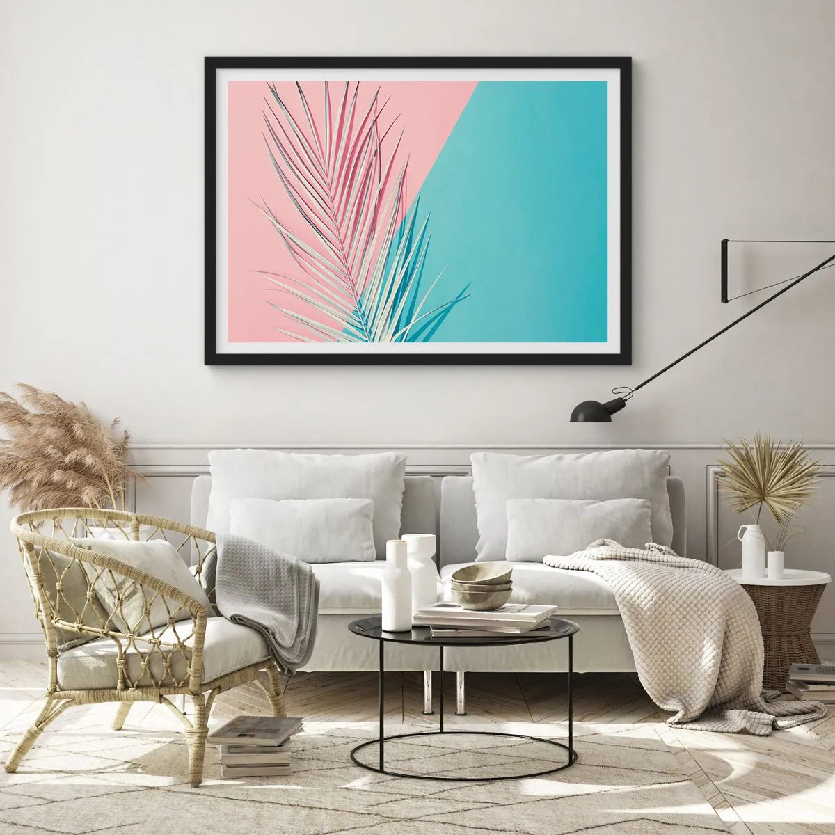 Poszter fehér keretben - Trópusi impresszió - 70x50 cm
