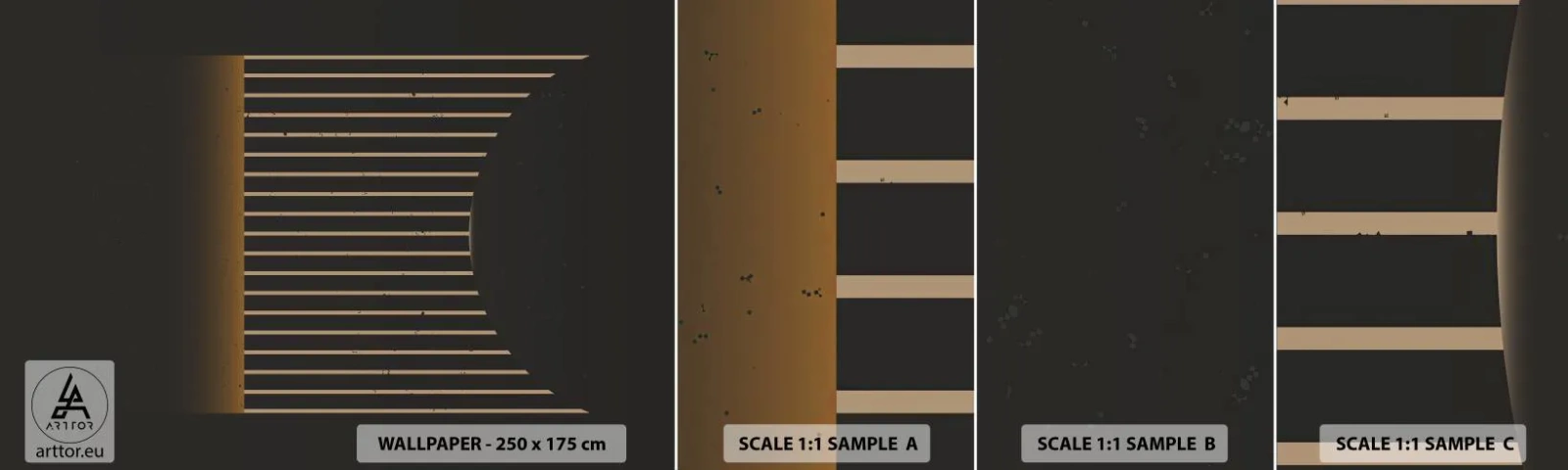 Fotótapéta Minta Öntapadós Deluxe Sticker - Fedezze fel a sötétséget - Absztrakció, Darab, Lineart - 100x30 cm