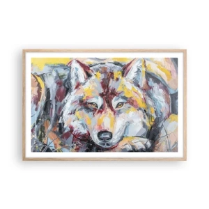 Poszter világos tölgy keretben - Nyugalom a szeretteink között - 91x61 cm