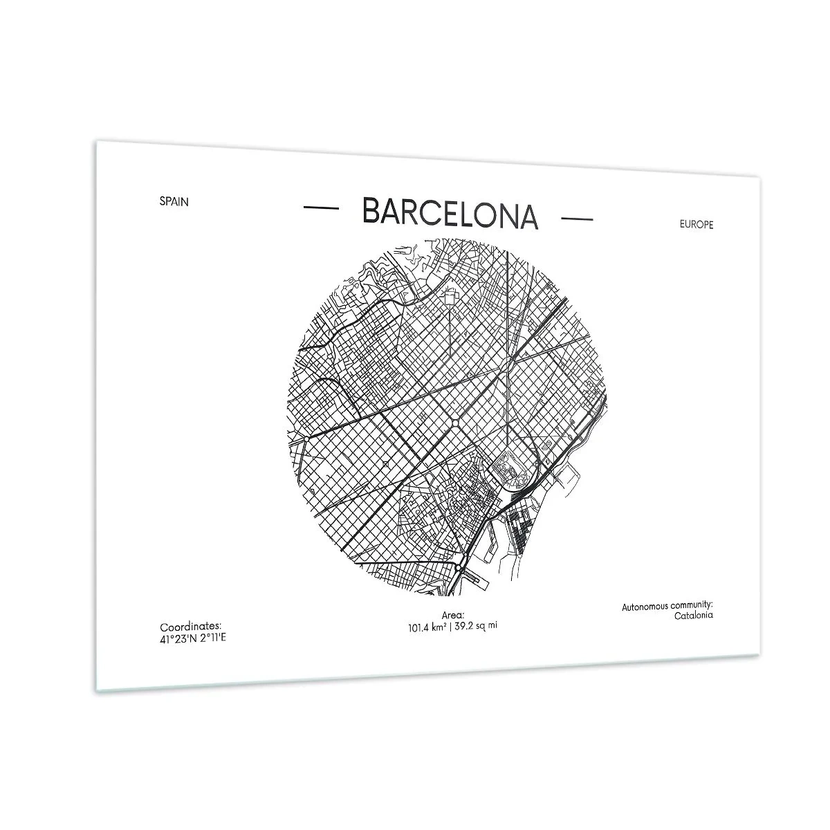 Üveg kép - Barcelona anatómiája - 100x70 cm