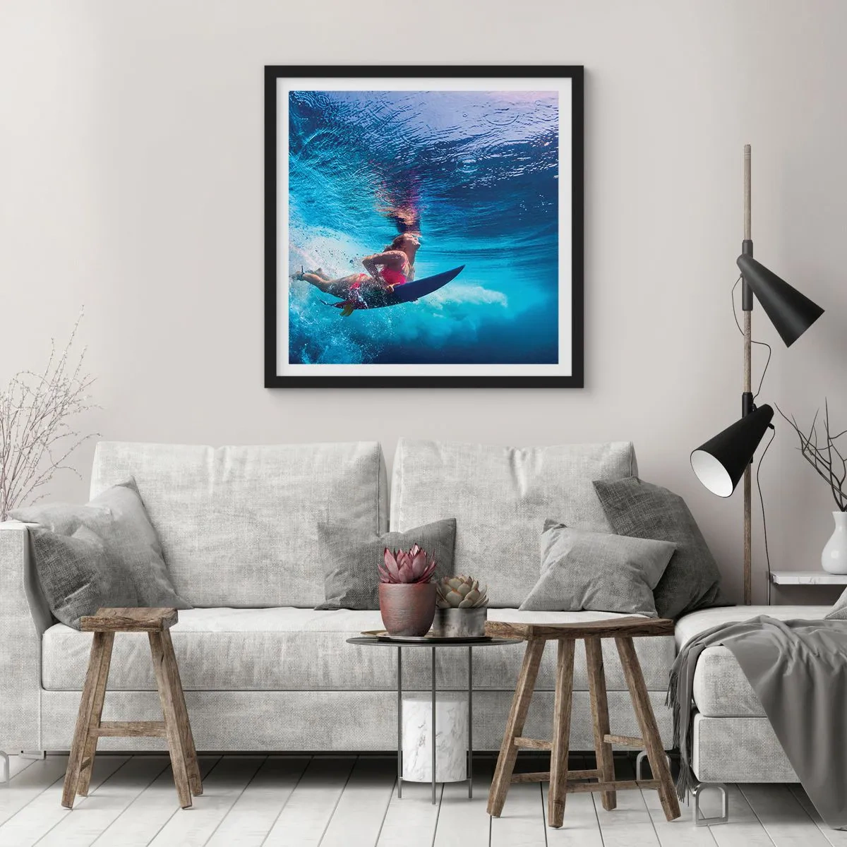 Poszter fehér keretben - Az öröm mélysége - 60x60 cm