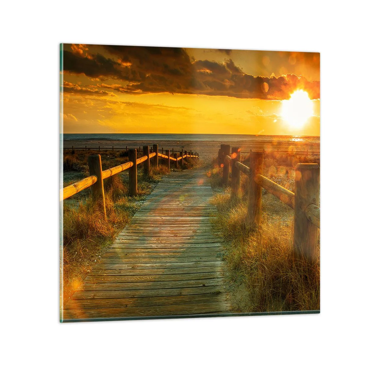 Üveg kép - Régi aranyban fürdetve - 70x70 cm