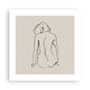 Poszter - Lány meztelenül - 40x40 cm