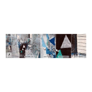 Fotótapéta Minta Öntapadós Deluxe Sticker - A háromszögek felülíró sorrendje - Absztrakció, Darab, Modern minta - 100x30 cm