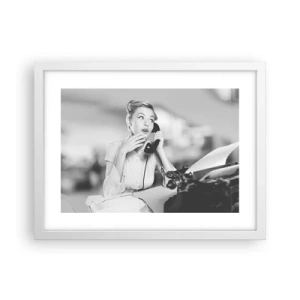 Poszter fekete keretben - Hello, itt az 50-es évek. - 40x30 cm