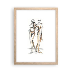 Poszter világos tölgy keretben - A kegyelem tanulmánya - 30x40 cm