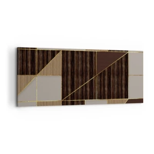 Vászonkép - Barna és arany mozaik - 100x40 cm