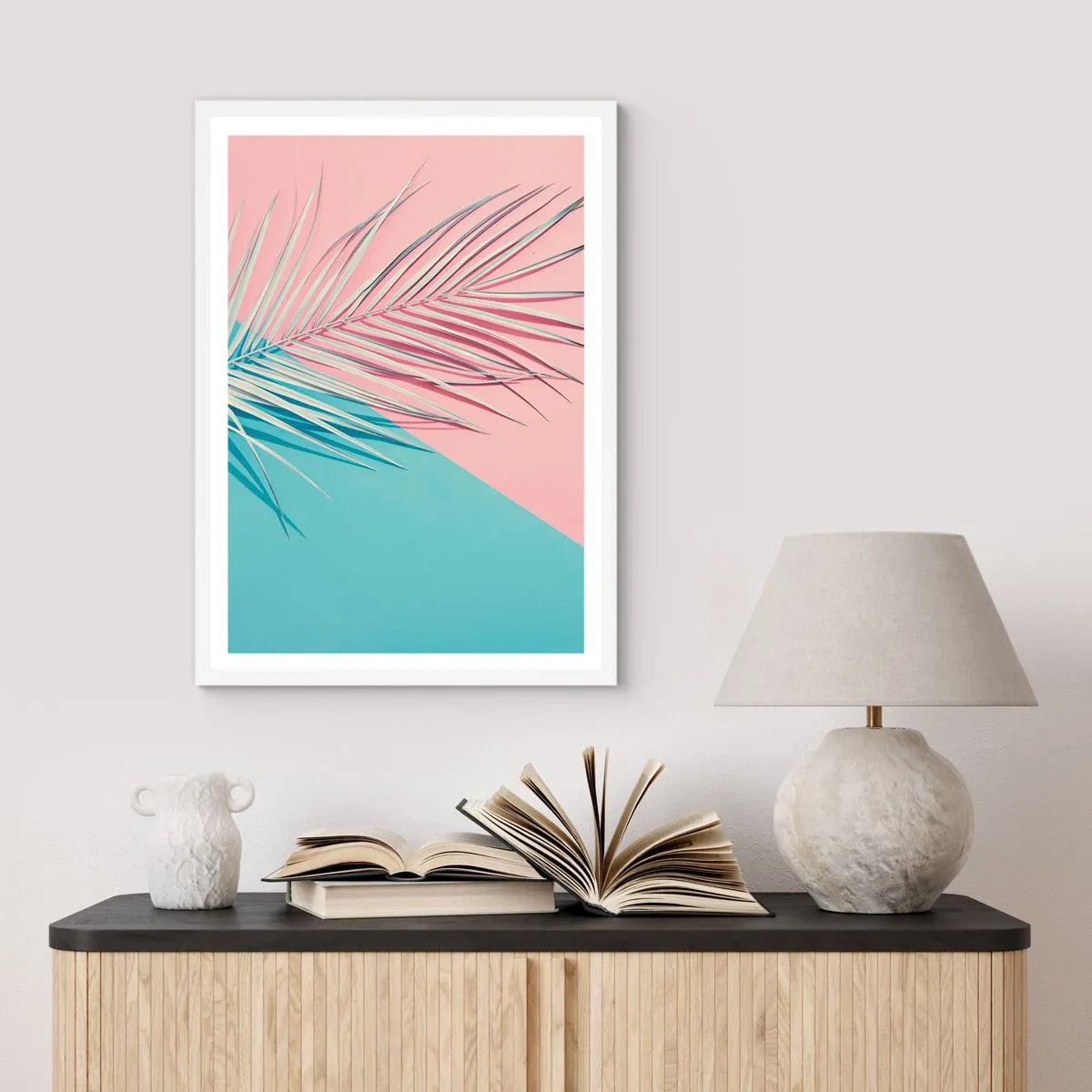 Poszter fekete keretben - Trópusi impresszió - 40x50 cm