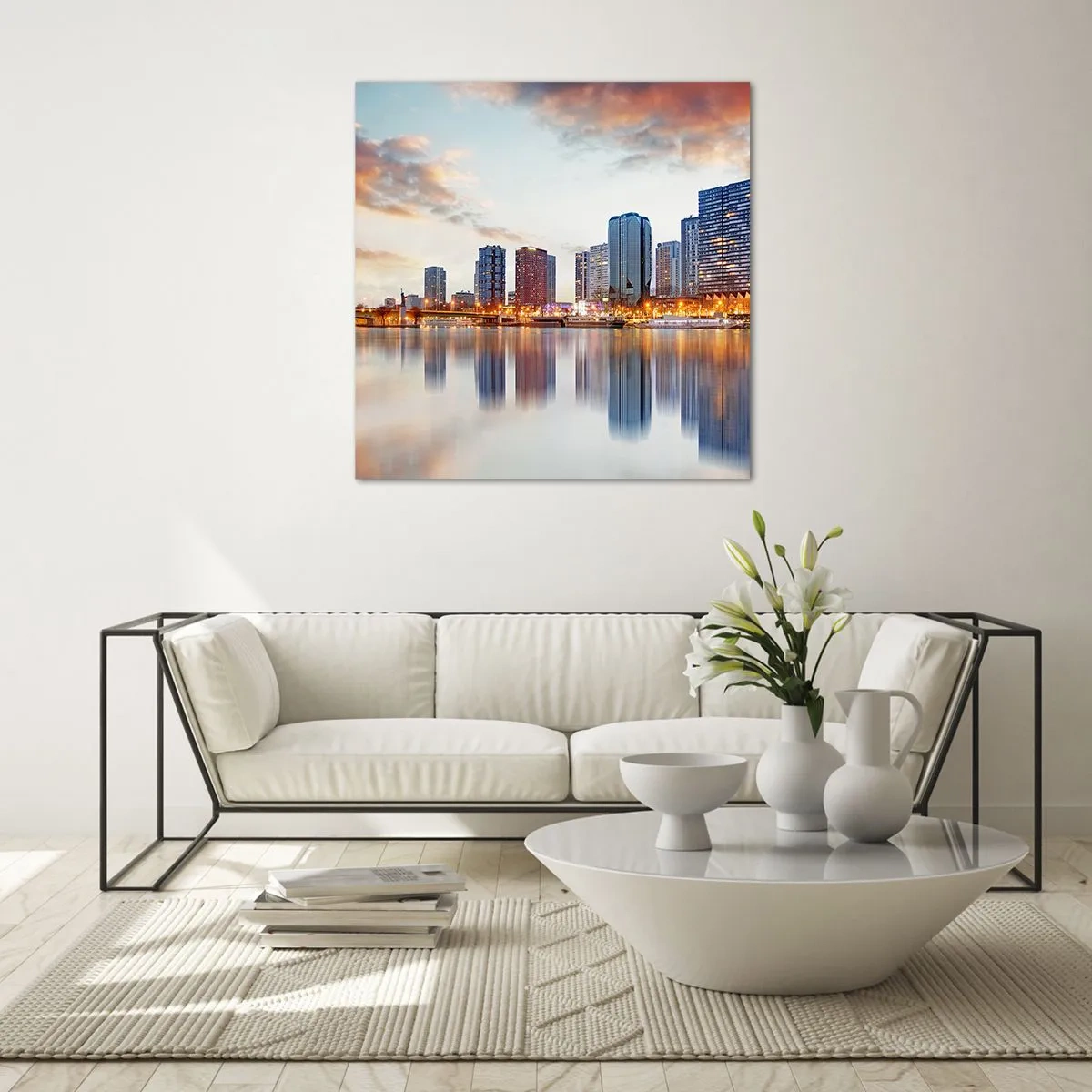 Üveg kép - Párizs monumentális nyugalma - 50x50 cm