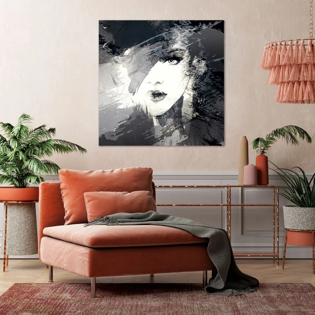 Vászonkép - Szürke fátyol mögül - 60x60 cm